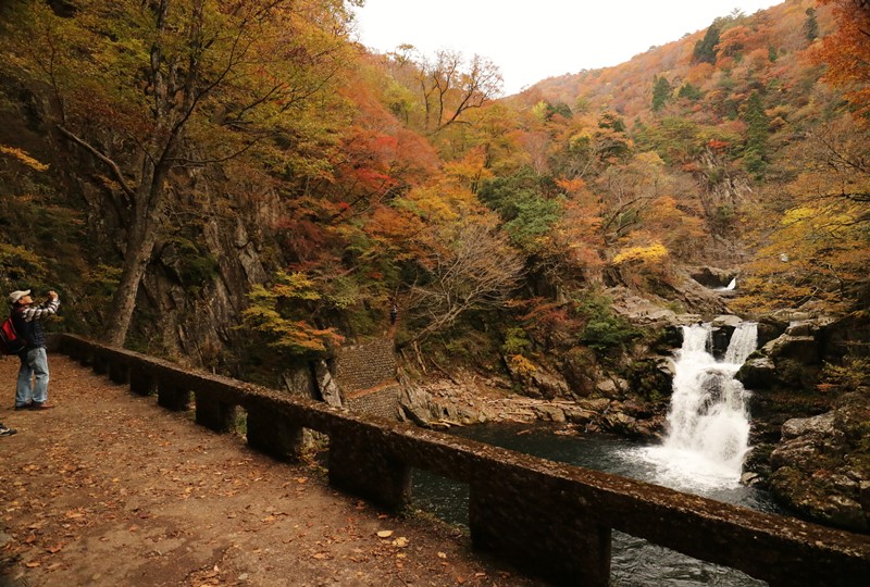 三段峡、三段滝の展望台