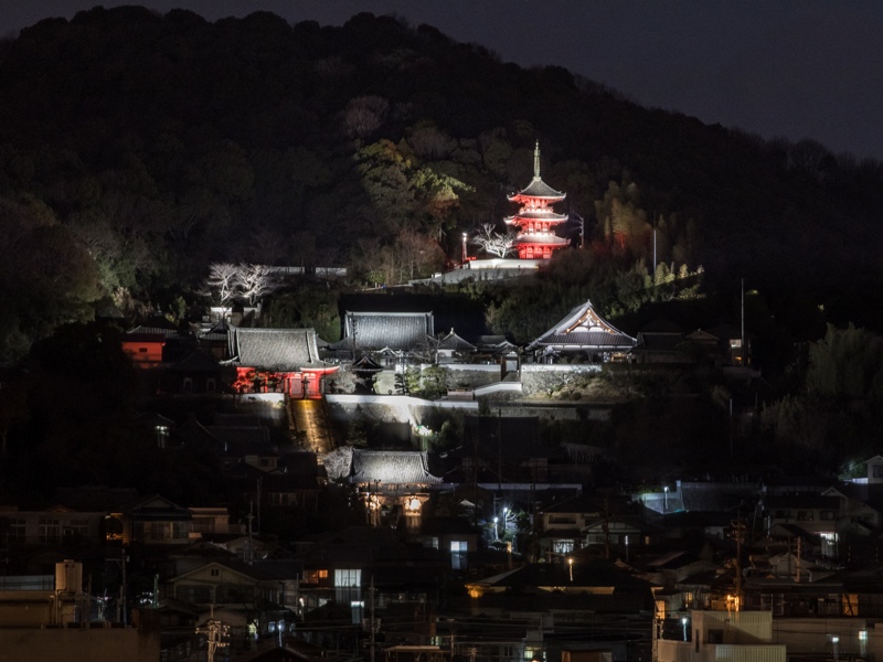尾道市役所、新庁舎『展望デッキから西国寺を望む』